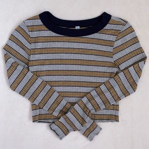 Free people movement cropped long sleeve sweater